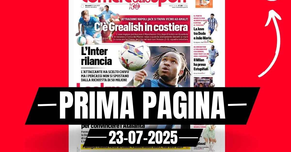 prima pagina corriere dello sport il milan ha preso estupinan