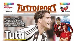 PRIMA PAGINA TUTTOSPORT OGGI: “Tutti dicono Vlahovic”
