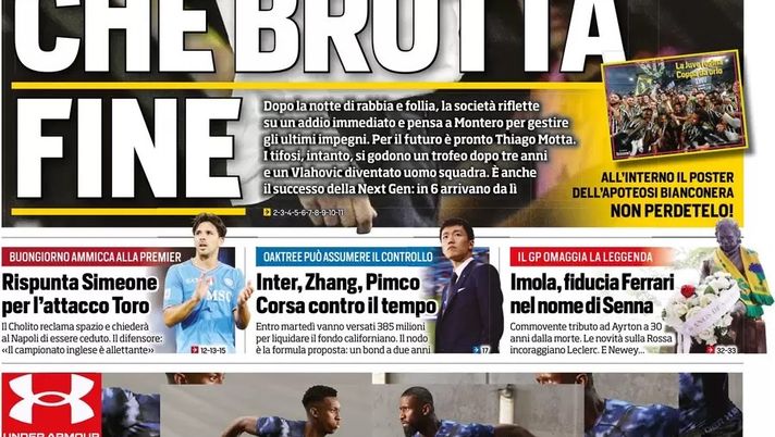 EDICOLA TS – Inter, Zhang-Pimco: corsa contro il tempo - immagine 1