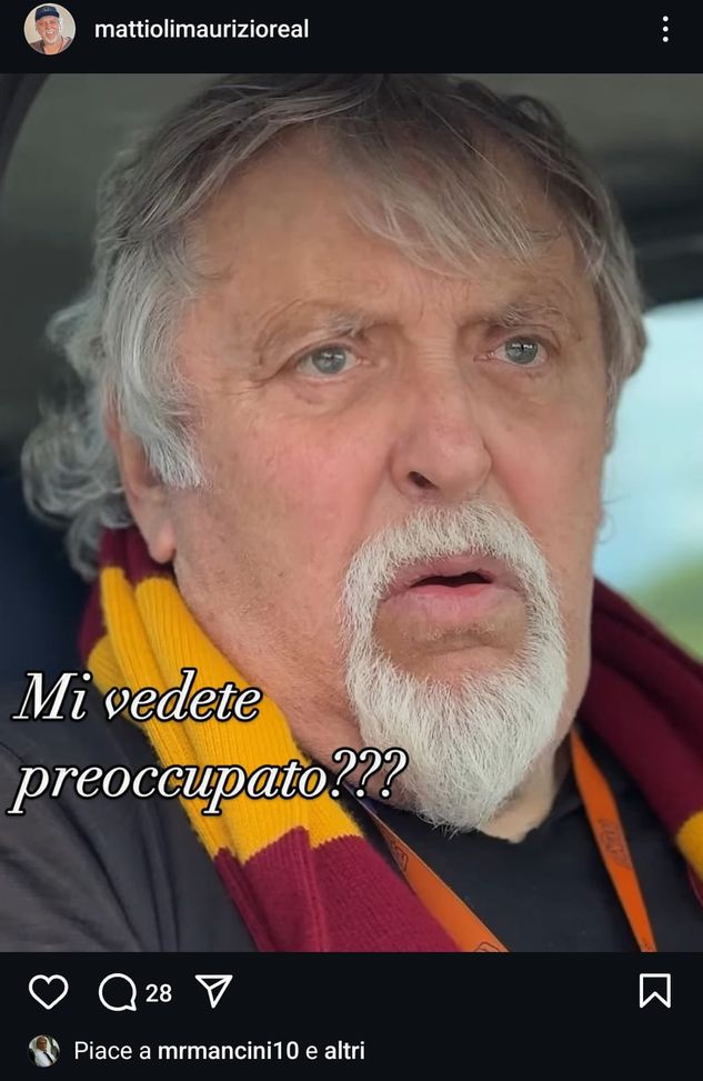 Mattioli ironico sui social: “Mi vedete preoccupato?”. E Roberto Mancini mette like- immagine 2
