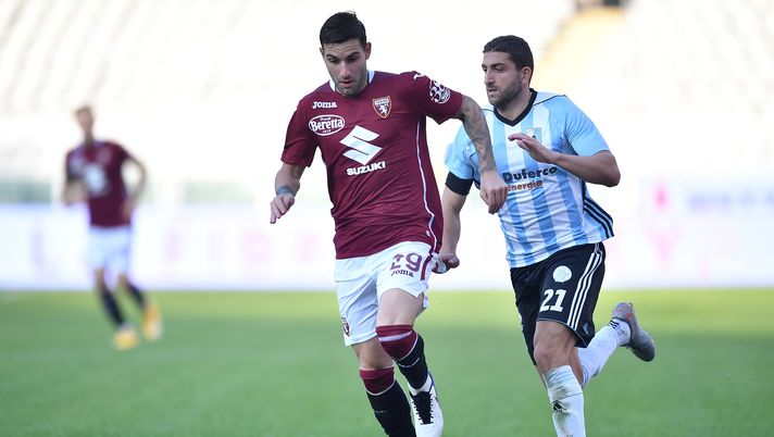 TURIN, ITALY - NOVEMBER 26: Nicola Murru (L) of Torino FC in action agsainst Mauro Coppolaro of Virtus Entella during the Coppa Italia match between Torino FC and Virtus Entella at Stadio Olimpico di Torino on November 26, 2020 in Turin, Italy. (Photo by Valerio Pennicino/Getty Images) Torino-Verona 1-1, Murru: “C’è rammarico, potevamo vincere” - immagine 1