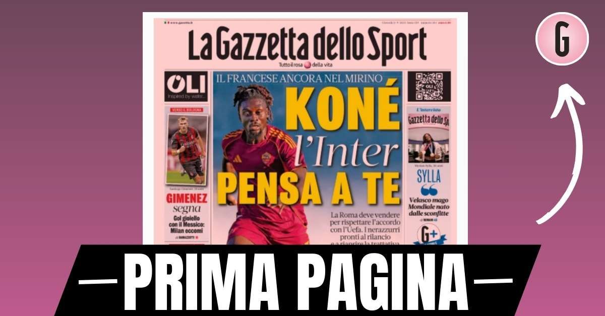 prima pagina gazzetta dello sport gimenez segna milan eccomi
