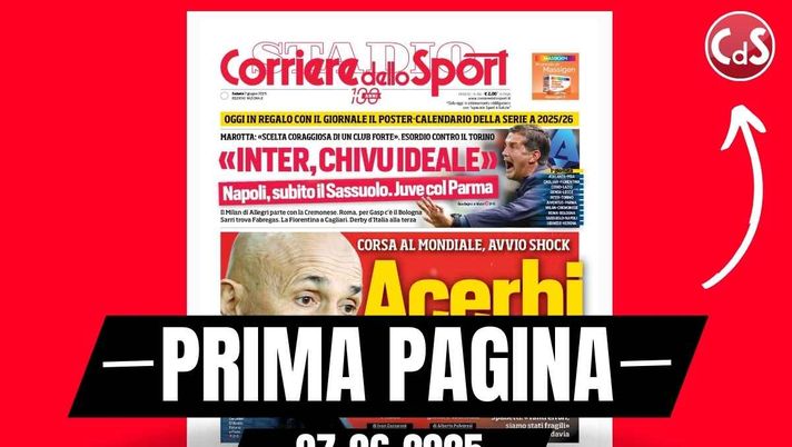 Prima Pagina Corriere dello Sport 7 giugno