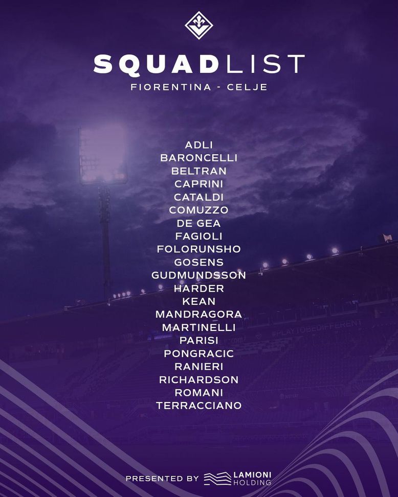 Fiorentina, ecco i convocati anti Celje: torna Gosens, ancora out Colpani- immagine 2