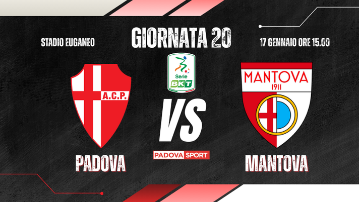 PADOVA-MANTOVA, cronaca diretta con fischio d’inizio ore 15 - immagine 1