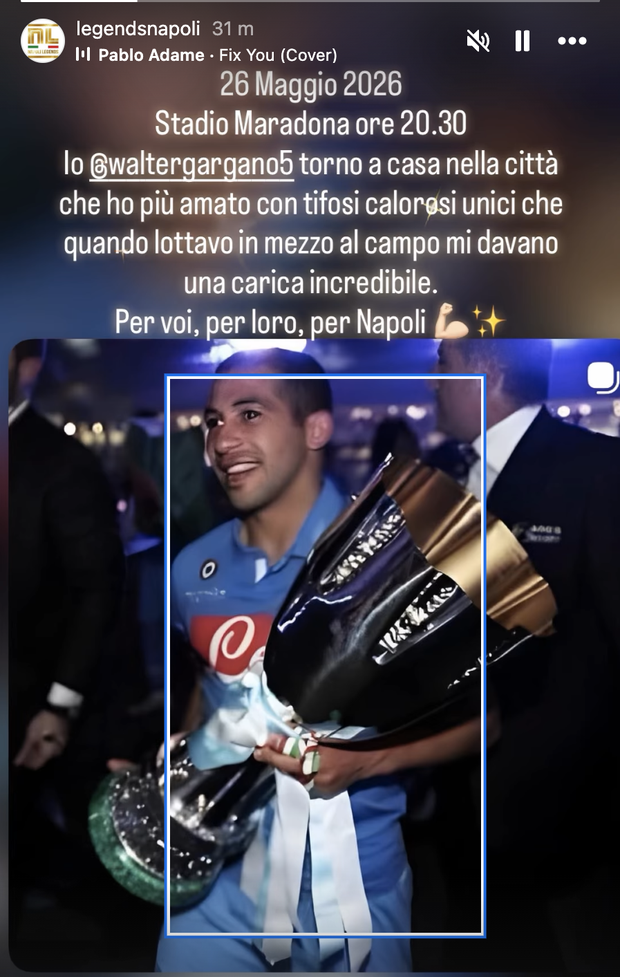 “Torno a casa”. Amichevole Napoli Legends, ci sarà un altro ex azzurro – LA FOTO- immagine 2