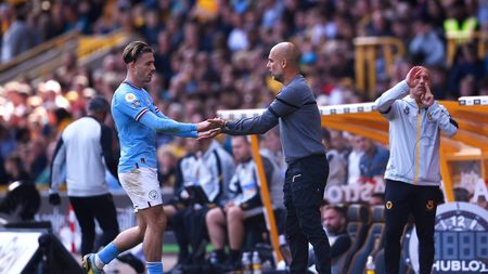 (Photo by Laurence Griffiths/Getty Images) GREALISH E GUARDIOLA