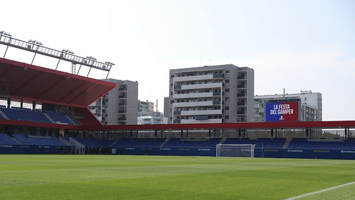 BARCELONA, SPAIN - AUGUST 23: General view of Estadi Johan Cruyff prior to the Joan Gamper Trophy match between FC Barcelona Women and AC Milan Women at Estadi Johan Cruyff on August 23, 2024 in Barcelona, Spain. (Photo by Giuseppe Cottini/AC Milan via Getty Images) Morata