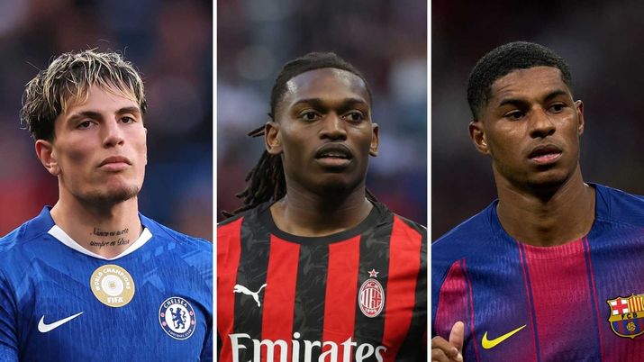I nomi per il post Leao | News obiettivi calciomercato AC Milan (Getty Images) Garnacho, Leao e Rashford, con le maglie di Chelsea, Milan e Barcellona