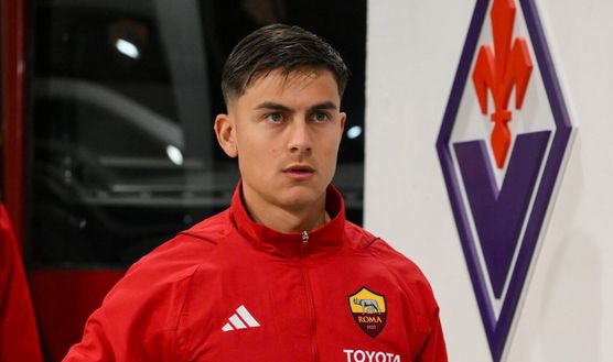 FLORENCE, ITALY - MARCH 10: AS Roma player Paulo Dybala arrives at the stadium prior the Serie A TIM match between ACF Fiorentina and AS Roma - Serie A TIM at Stadio Artemio Franchi on March 10, 2024 in Florence, Italy. (Photo by Fabio Rossi/AS Roma via Getty Images) Dybala