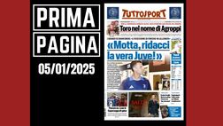 Prima pagina Tuttosport: Thuram no, Leao ni. Supercoppa di spine