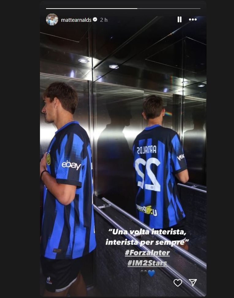 Matteo Arnaldi sfodera la maglia dell’Inter: “Interista una volta…”- immagine 2