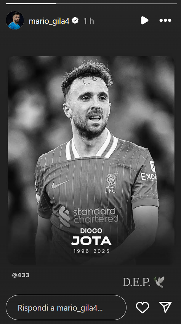 Lazio, il ricordo sui social dei giocatori biancocelesti per la morte di Diogo Jota- immagine 3