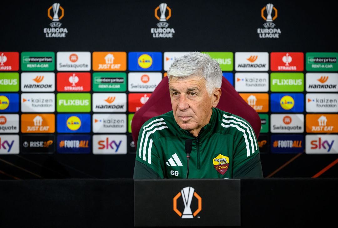 Roma-Midtjylland, la conferenza stampa di Gasperini e Cristante – FOTO GALLERY - immagine 17