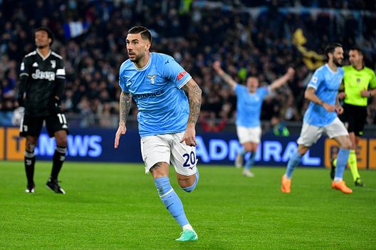 Mattia Zaccagni festeggia la sua rete decisiva contro la Juventus nel 2-1 dell'aprile 2023. (Photo by Marco Rosi - SS Lazio/Getty Images) Lazio, Zaccagni punta la Juventus: “Non sono al 100% ma darò il massimo”- immagine 2