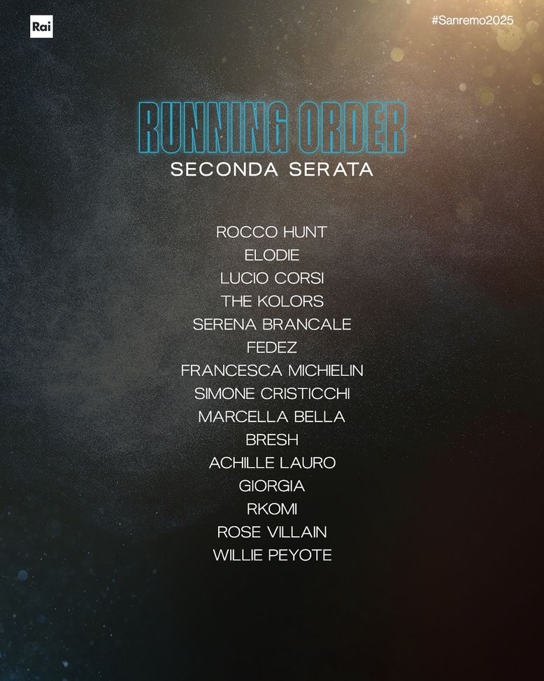 Sanremo, 12 febbraio: stasera 15 Big sul palco, ecco l’ordine di uscita da Hunt a Peyote- immagine 4