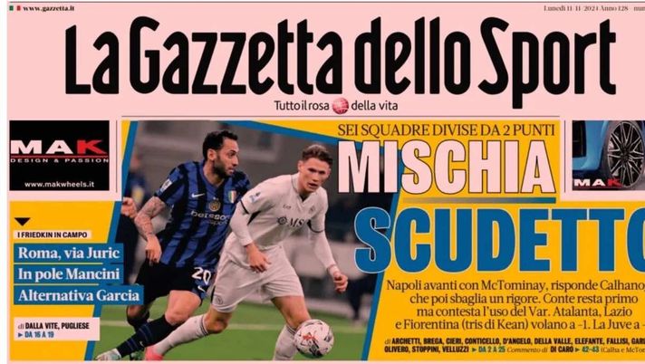 PRIMA PAGINA GAZZETTA DELLO SPORT OGGI: “Inzaghi al rinnovo, ci metto la firma”