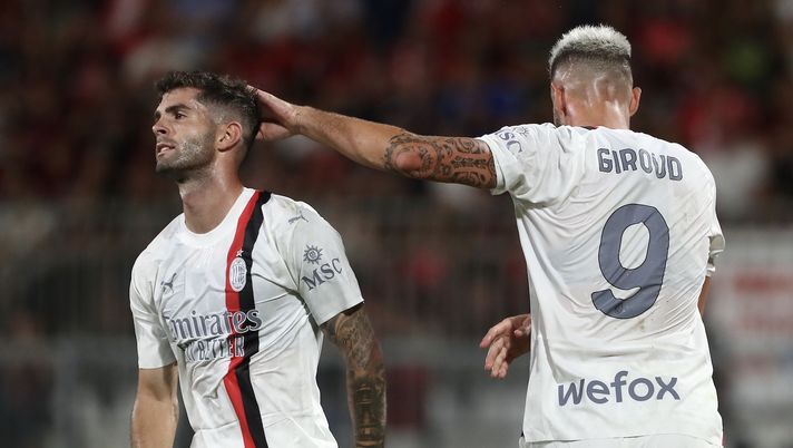 Pulisic Giroud AC Milan amichevole Monza-Milan 6-7 dcr precampionato 2023-2024