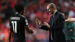 Max Allegri scherza con il Panita Cuadrado: “Io il rigore te lo paravo”
