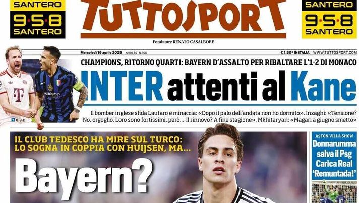 prima pagina tuttosport oggi