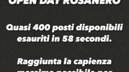 Palermo, polverizzati in meno di un minuto i 400 posti per l’open day rosanero