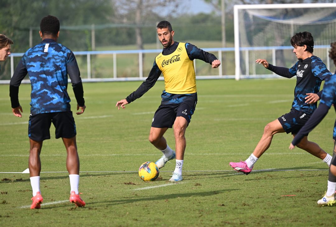 Allenamento a Castel Volturno senza i nazionali