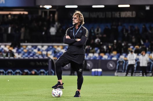 Tiberio Ancora dell'SSC Napoli durante la partita di Serie A tra Napoli ed Empoli allo Stadio Diego Armando Maradona il 14 aprile 2025 a Napoli ESCLUSIVA – Tiberio Ancora a DDD: lo scudetto a Napoli e la scelta di tornare a Lecce- immagine 5