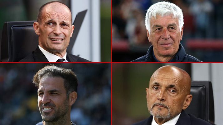 Allegri, Gasperini, Fabregas e Spalletti