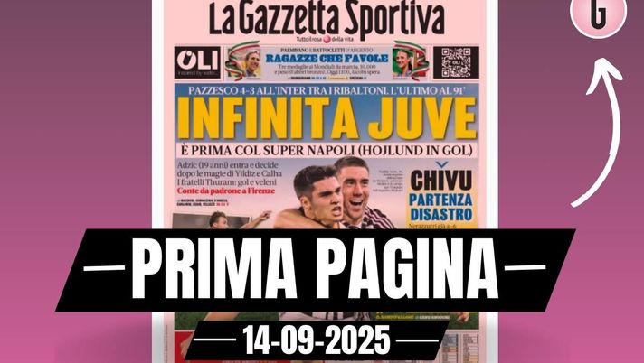 Prima pagina Gazzetta dello Sport: da Modric a Rabiot. Il Milan con le stelle