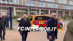 VIDEO / Bayer-Inter, l’arrivo di Marotta e Antonello al pranzo UEFA