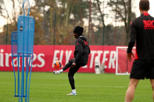 Rafael Leao oggi a Milanello, di rientro dal Portogallo (Photo by Giuseppe Cottini/AC Milan via Getty Images) Milanello