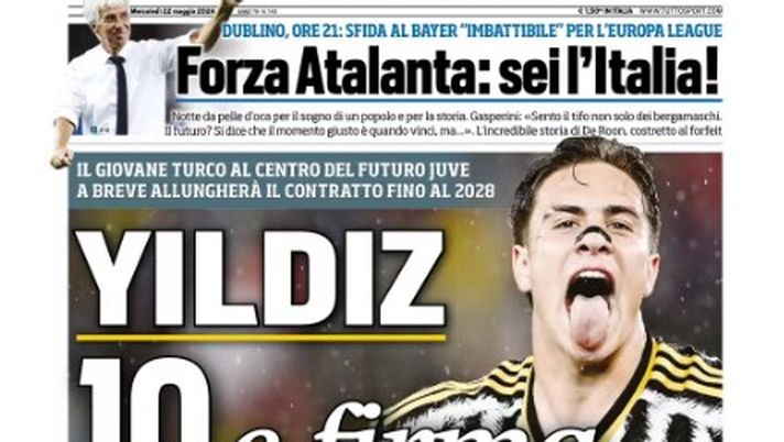 EDICOLA / TS: Juve, per Yldiz 10 e firma. Atalanta: sei l’Italia. Ranieri lascia il calcio EDICOLA / TS: Juve, per Yldiz 10 e firma. Atalanta: sei l’Italia. Ranieri lascia il calcio - immagine 1