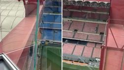 San Siro come non lo avete mai visto: ora si può camminare sulle travi!