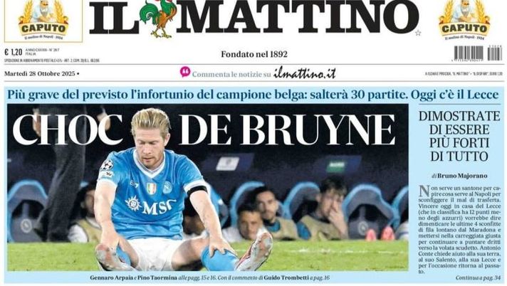 Il Napoli sui media: le prime pagine dei quotidiani di oggi- immagine 1