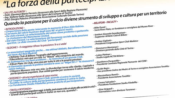 La sinergia tra club e tifo conviene: se ne parla domani a “La Forza della partecipazione nello Sport” - immagine 1