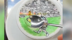 VIDEO / Dimarco diventa… un cappuccino! Il “barista di TikTok” disegna il suo eurogol nel caffè