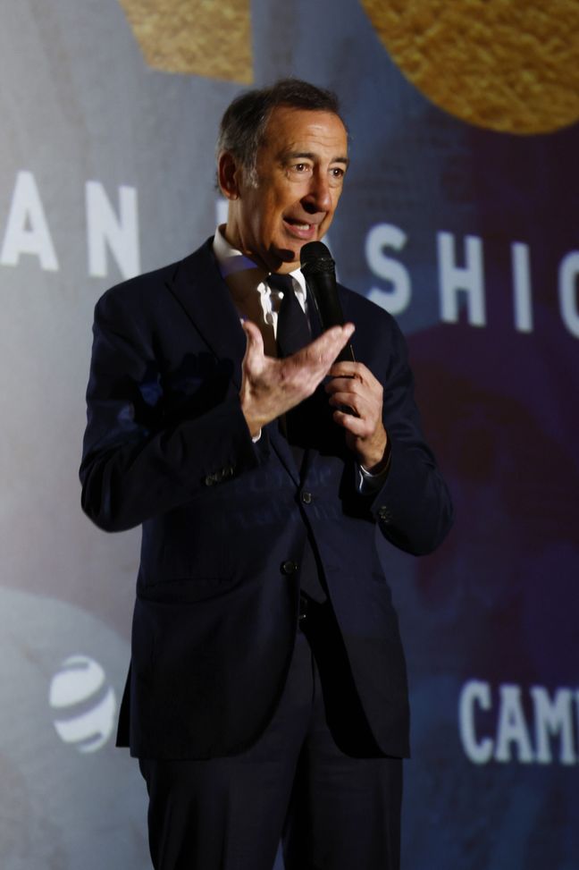 MILAN, ITALY - FEBRUARY 26: Mayor of Milan Giuseppe Sala speaks on stage during the premiere of the movie 'Milano: The Inside Story Of Italian Fashion' at The Space Odeon on February 26, 2023 in Milan, Italy. (Photo by John Phillips/Getty Images for Beaver Lake Pictures)  Giuseppe Sala: «Se la cessione di San Siro non andasse avanti, San Donato…»- immagine 3