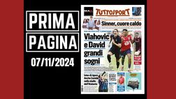 Prima pagina Tuttosport: “Juventus, Vlahovic e David grandi sogni”