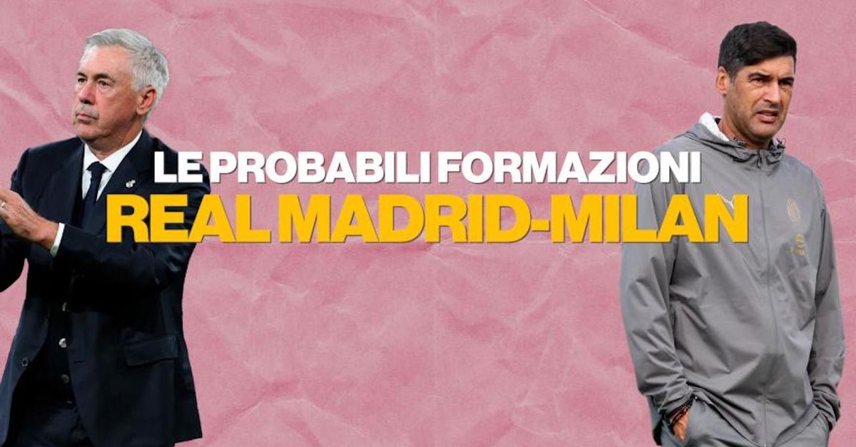 Real Madrid Milan, le probabili formazioni di Ancelotti e Fonseca | VIDEO