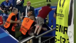 Tifoso salta (quasi) addosso a CR7 dopo Portogallo-Georgia