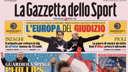 PRIMA PAGINA DELLA GAZZETTA DELLO SPORT di oggi 11 dicembre 2023