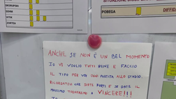 La lettera di un bambino al Galli: “Vi voglio bene, siete forti”. La foto di Miranda