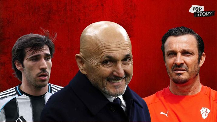 Sandro Tonali, Luciano Spalletti e Massimo Oddo, Milan