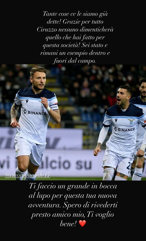 Il saluto di Zaccagni a Immobile Il saluto di Zaccagni a Immobile