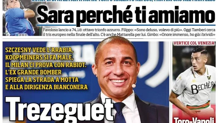 prima pagina tuttosport oggi