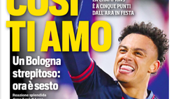 Il Bologna batte il Milan 2-1: le aperture dei quotidiani