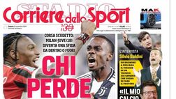 PRIMA PAGINA CORRIERE DELLO SPORT OGGI: “Napoli, c’è LoboCop. Conte punge Marotta”