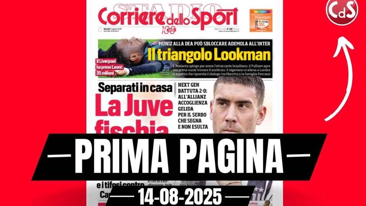 Prima pagina Corriere dello Sport: Hojlund, il Milan avanza. Segnali positivi
