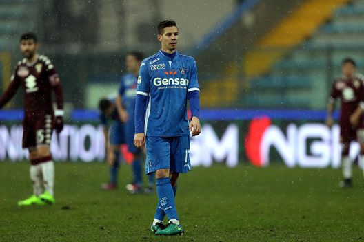 EMPOLI, ITALY - FEBRUARY 05: Miha Zajc of Empoli Fc looks on during the Serie A match between Empoli FC and FC Torino at Stadio Carlo Castellani on February 5, 2017 in Empoli, Italy. (Photo by Gabriele Maltinti/Getty Images) Calciomercato Serie A, le ultime: due colpi per lo Spezia, Zajc al Genoa- immagine 2