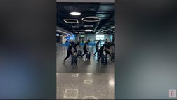 VIDEO / Ginnastica ritmica, le Farfalle sono a Parigi: che show in aeroporto!